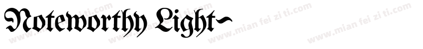 Noteworthy Light字体转换